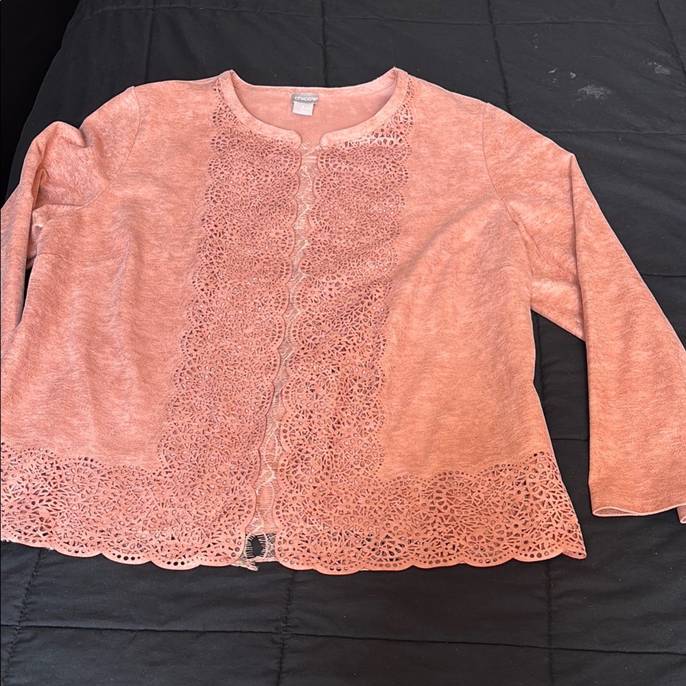 Chico's Tan Lace Jacket